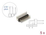 DELOCK Stiftleiste 10 Pin, Rastermaß 2,54 mm,...