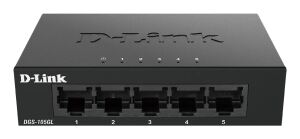 D-Link DGS-105GL/E Netzwerk-Switch Unmanaged Gigabit Ethernet (10/100/1000) Schwarz