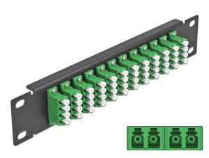 DELOCK 10" LWL Patchpanel 12 Port LC Quad grün 1 HE schwarz