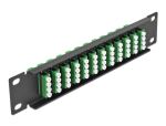 DELOCK 10" LWL Patchpanel 12 Port LC Quad grün...