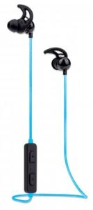 Manhattan Sound Science In-Ear Bluetooth-Sportheadset mit Leuchteffekt, Wasserfest, in-Ear-Design, omnidirektionales Mikrofon, integrierte Bedienelemente, integriertes, buntes LED-Licht