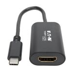 Tripp Lite U444-06N-HD4K6B USB-C-zu-HDMI-Adapter (Stecker/Buchse) – 4K 60 Hz, HDCP 2.2, Schwarz