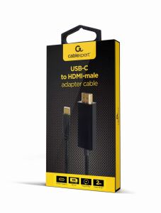 Gembird A-CM-HDMIM-02 Videokabel-Adapter 2 m USB Typ-C HDMI Schwarz