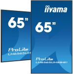 iiyama LH6565UHSB-B1 Signage-Display Kiosk-Design 163,8 cm (64.5") LED WLAN 800 cd/m² 4K Ultra HD Schwarz Eingebauter Prozessor Android 11 24/7