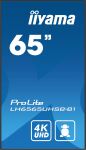 iiyama LH6565UHSB-B1 Signage-Display Kiosk-Design 163,8 cm (64.5") LED WLAN 800 cd/m² 4K Ultra HD Schwarz Eingebauter Prozessor Android 11 24/7
