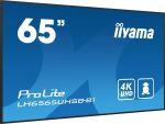 iiyama LH6565UHSB-B1 Signage-Display Kiosk-Design 163,8 cm (64.5") LED WLAN 800 cd/m² 4K Ultra HD Schwarz Eingebauter Prozessor Android 11 24/7