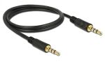 DELOCK Klinkekabel 3,5mm -> 3,5mm St/St 1.00m schwarz