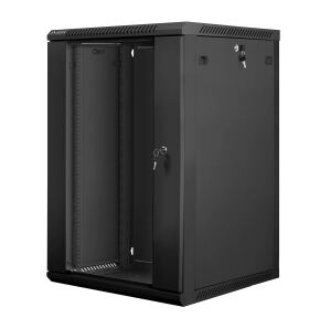 Lanberg WF01-6618-10B Rack 18U Wandmontiertes Regal Schwarz