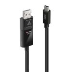 Lindy 43343 Videokabel-Adapter 3 m USB Typ-C DisplayPort Schwarz