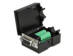 DeLOCK 66265 Drahtverbinder Sub-D 9, 10 Pin Terminalblock Schwarz
