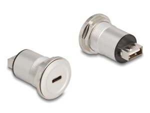DELOCK USB2.0 Type-C zu Typ-A Einbaubuchse Aluminium