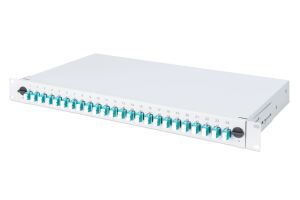 Digitus LWL Spleißbox, 1HE, bestückt, 24x LC DX, OM3