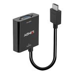 Lindy 38291 Videokabel-Adapter 0,1 m HDMI Typ A (Standard) VGA (D-Sub) Schwarz