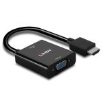Lindy 38291 Videokabel-Adapter 0,1 m HDMI Typ A (Standard) VGA (D-Sub) Schwarz