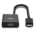 Lindy 38291 Videokabel-Adapter 0,1 m HDMI Typ A (Standard) VGA (D-Sub) Schwarz