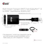CLUB3D CSV-7200H Videosplitter DisplayPort 2x HDMI