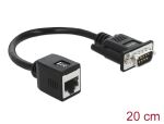 DELOCK Seriell RS-232/422/485 Adapter DB9 Stecker zu RJ45 Bu
