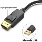 Inca IDTH-05 Videokabel-Adapter 0,2 m DisplayPort HDMI Typ A (Standard) Schwarz