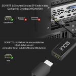 Inca IDTH-05 Videokabel-Adapter 0,2 m DisplayPort HDMI Typ A (Standard) Schwarz