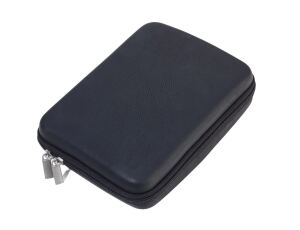 TROIKA CBO11/BK Kosmetik- & Maniküre-Etui Schwarz Leder, Samt