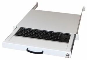 aixcase AIX-19K1UKDETB-W Tastatur USB + PS/2 QWERTZ Deutsch Lichtgrau