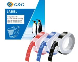 G&G 20623 Druckeretikett Schwarz, Rot, Blau