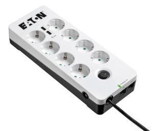 Eaton PB8TUD Spannungsschutz Schwarz, Weiß 8 AC-Ausgänge 220 - 250 V 1,5 m