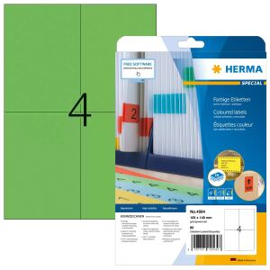 HERMA 4564 selbstklebendes Etikett Rechteck Grün 80 Stück(e)