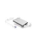 ICY BOX IB-AC703-U3, USB 3.2 Gen 1 zu 2,5" SATA Festplatten (9,5 mm Höhe) Adapter Kabel mit Schutzbox, Zugriff LED, USB 2.0 compatibel, weiß