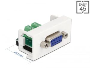 DELOCK Adapter D-Sub 9 Pin St > Terminalblock 10 Pin weiß