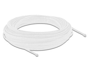 DELOCK Geflechtschlauch dehnbar 10 m x 3 mm weiß
