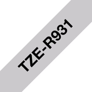 Brother TZE-R931 Etiketten erstellendes Band schwarz auf silber