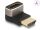 DeLOCK HDMI Adapter Stecker zu Buchse 90° unten gewinkelt 8K 60 Hz grau Metall