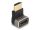 DeLOCK HDMI Adapter Stecker zu Buchse 90° unten gewinkelt 8K 60 Hz grau Metall