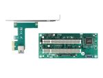 DeLOCK Riser Karte PCI Express x1 zu 2 x PCI 32 Bit Slot mit 60 cm Kabel