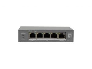 LevelOne GEP-0531 Netzwerk-Switch Unmanaged L2 Gigabit Ethernet (10/100/1000) Power over Ethernet (PoE) Desktop-/Wandmontage Grau