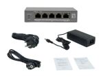 LevelOne GEP-0531 Netzwerk-Switch Unmanaged L2 Gigabit Ethernet (10/100/1000) Power over Ethernet (PoE) Desktop-/Wandmontage Grau