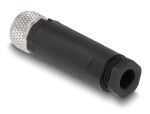 DeLOCK M8 Steckverbinder A-kodiert 4 Pin Buchse zur Montage mit Schraubanschluss