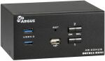 Inter-Tech AS-22HUS Tastatur/Video/Maus (KVM)-Switch Schwarz