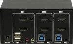 Inter-Tech AS-22HUS Tastatur/Video/Maus (KVM)-Switch Schwarz
