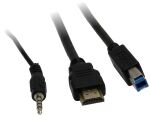Inter-Tech AS-22HUS Tastatur/Video/Maus (KVM)-Switch Schwarz
