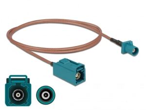 DeLOCK Antennenkabel FAKRA Z Stecker > FAKRA Z Buchse RG-316 1 m