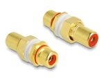 DeLOCK Audio Adapter Cinch Buchse zu Buchse zum Einbau,...