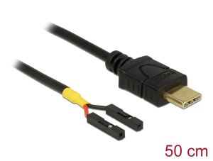 DELOCK Kabel USB-C St > 2 x Pfostenbuchse einzeln Strom 50cm