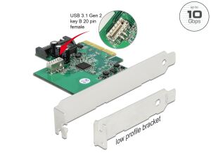 DELOCK PCI Express x4 Karte zu 1 x intern USB 3.2 Gen 2 Key