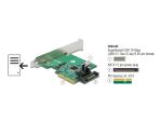 DELOCK PCI Express x4 Karte zu 1 x intern USB 3.2 Gen 2 Key