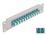 DELOCK 10" LWL Patchpanel 12 Port LC Duplex aqua 1...