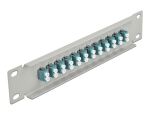 DELOCK 10" LWL Patchpanel 12 Port LC Duplex aqua 1...