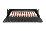 Digitus CAT 6A Patch Panel, geschirmt, 12-Port, 1HE, 10", schwarz