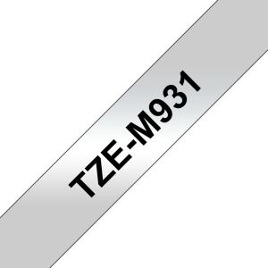 Brother TZE-M931 Etiketten erstellendes Band schwarz auf silber